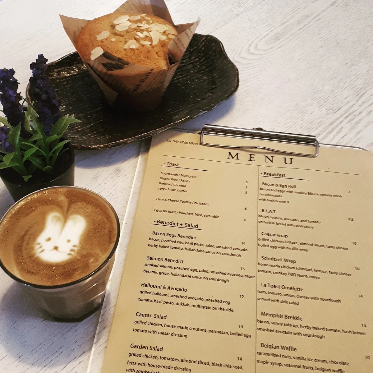 Menu, Memphis9 Cafe