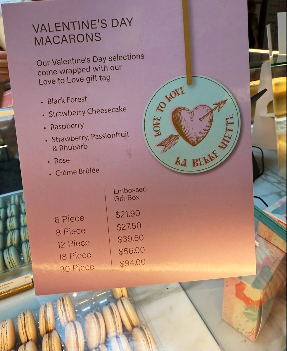 Menu, La Belle Miette