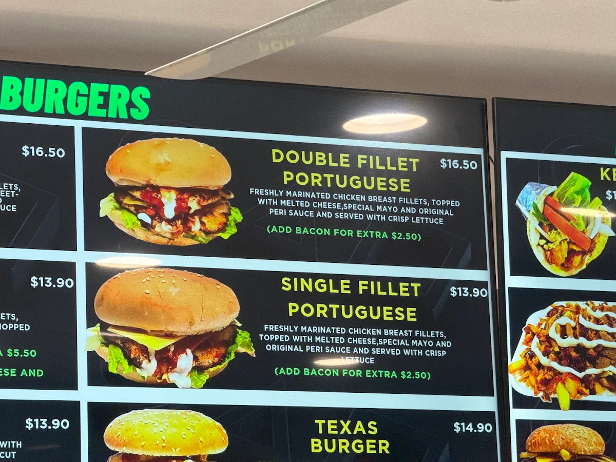 Menu, Harrington Breeze