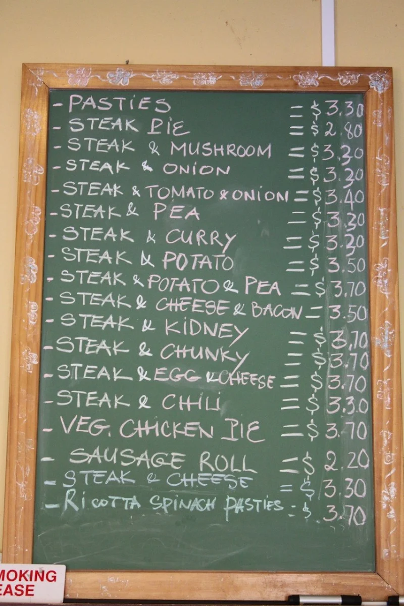 Menu, Padstow's Bakehouse