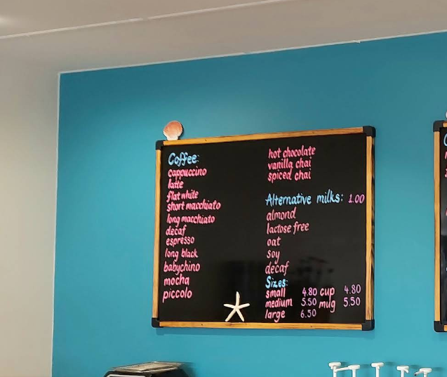 Menu, Andy's Bakery