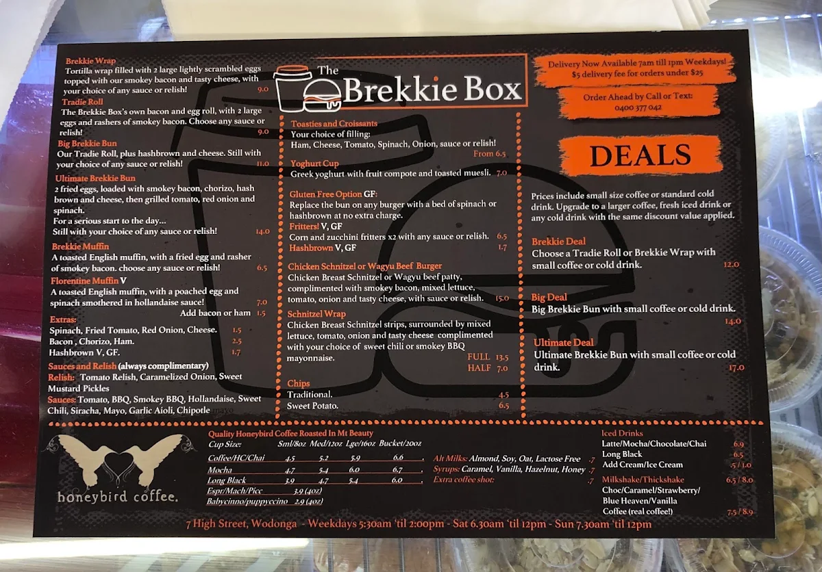 Menu, The Brekkie Box
