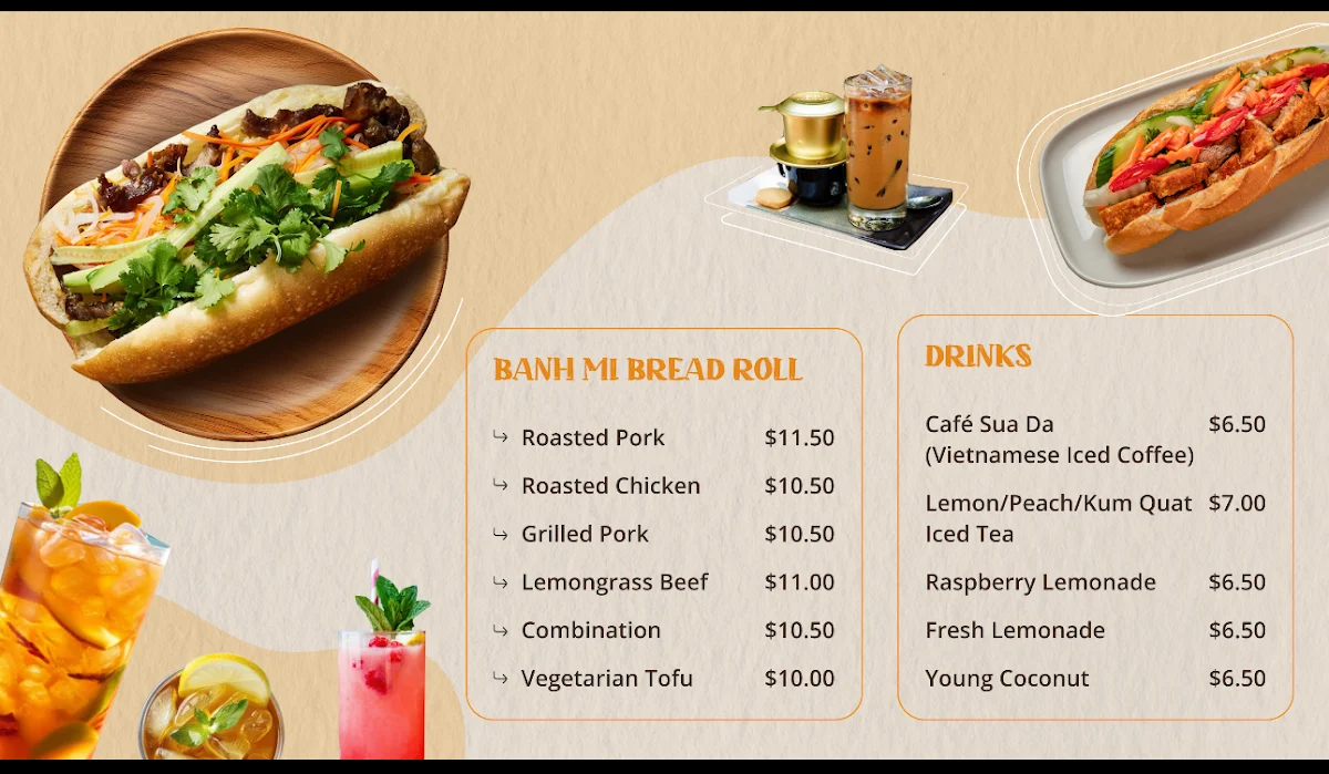 Menu, CHOPSTICKS INNALOO