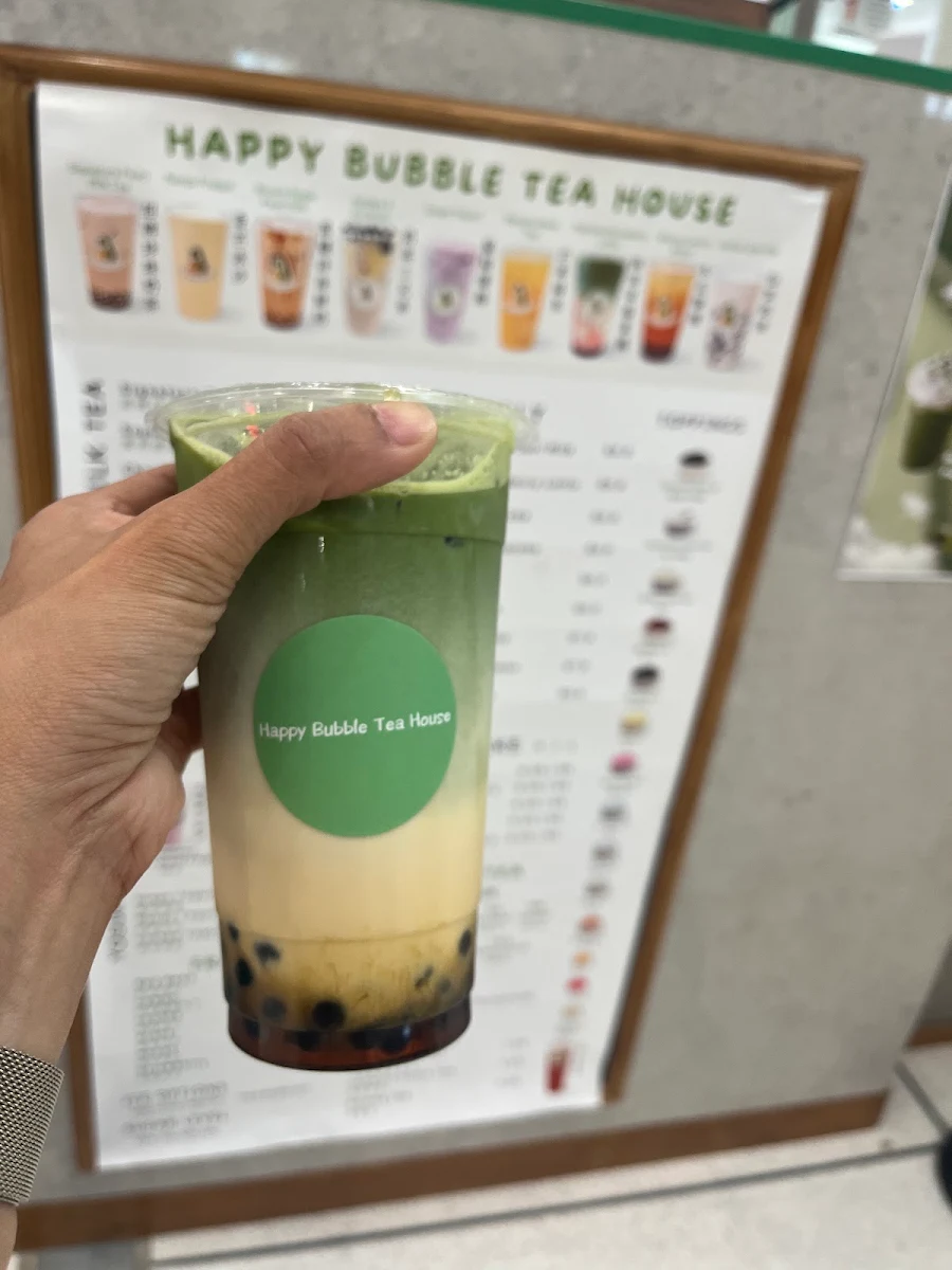 Menu, Happy Bubble Tea House