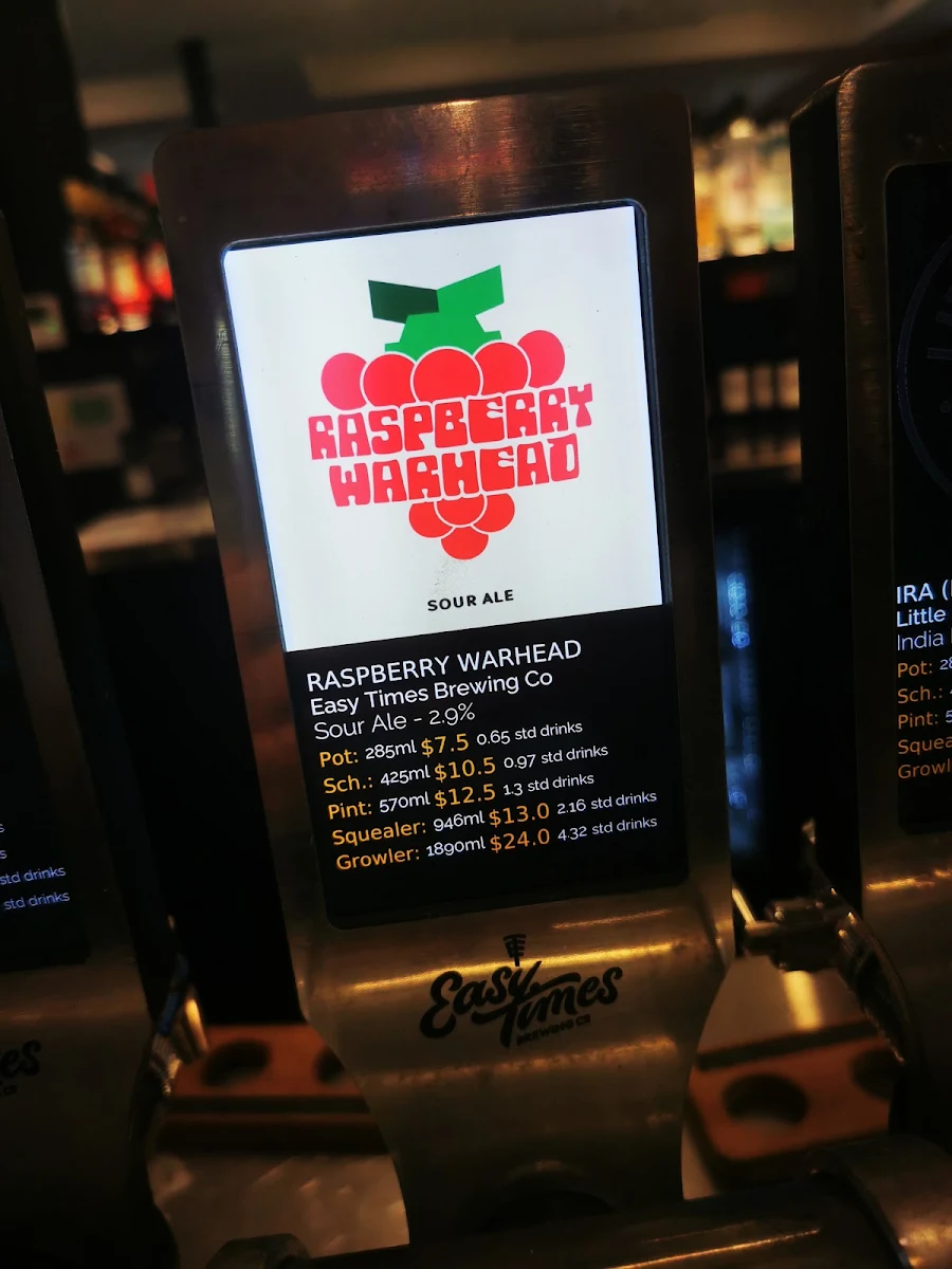 Menu, Easy Times Brewing Company
