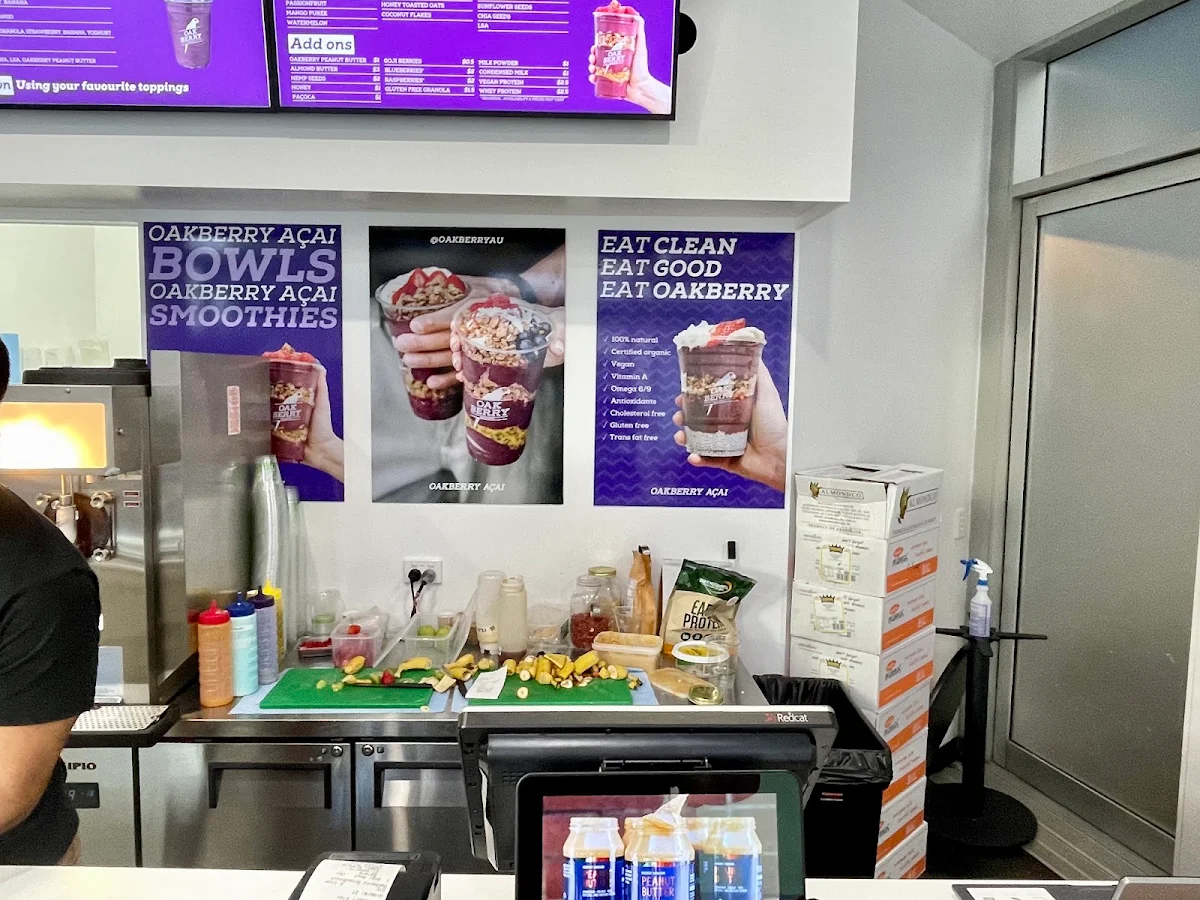 Menu, Oakberry Acai Broadbeach