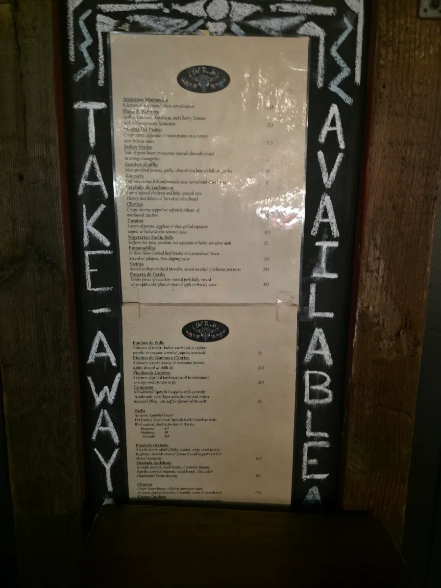 Menu, Del Punto