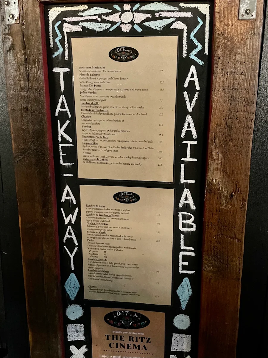 Menu, Del Punto