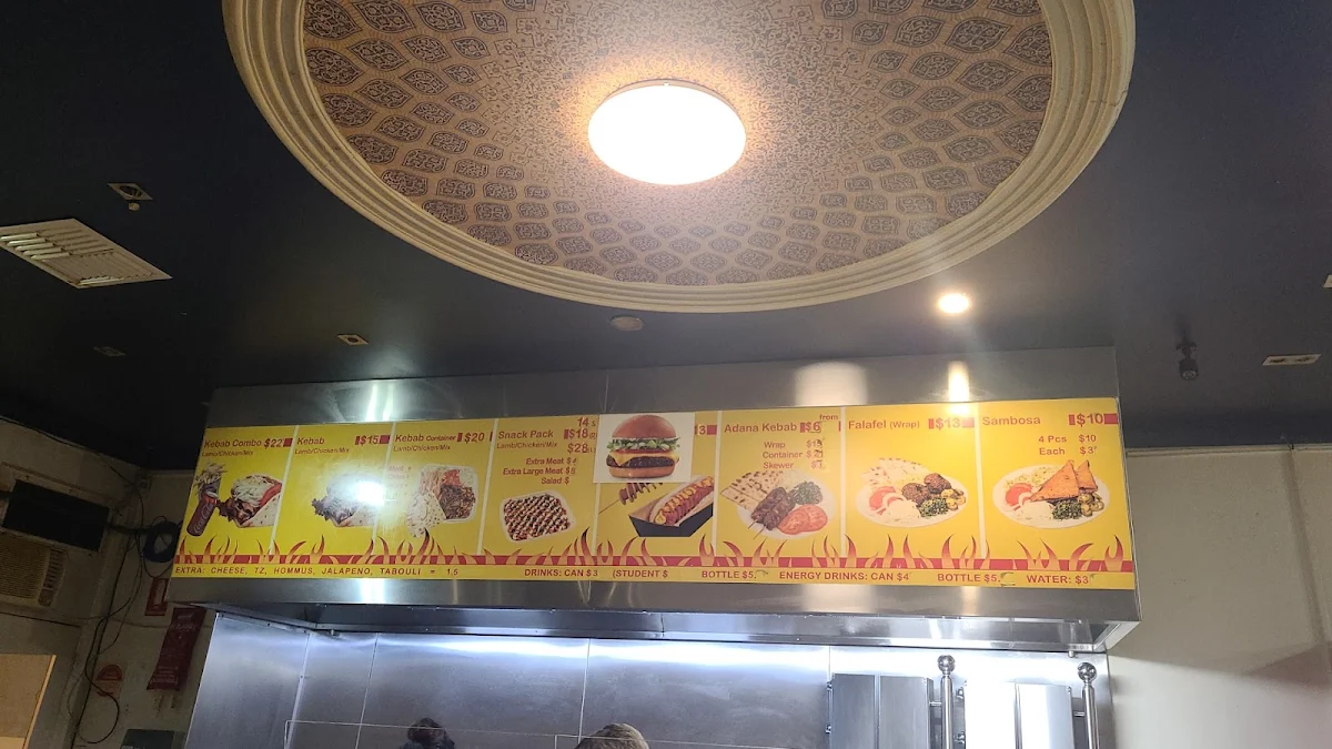 Menu, Doncaster Hot Kebab