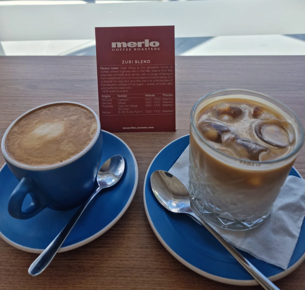 Menu, Merlo Coffee Cafe | Fortitude Valley, James St