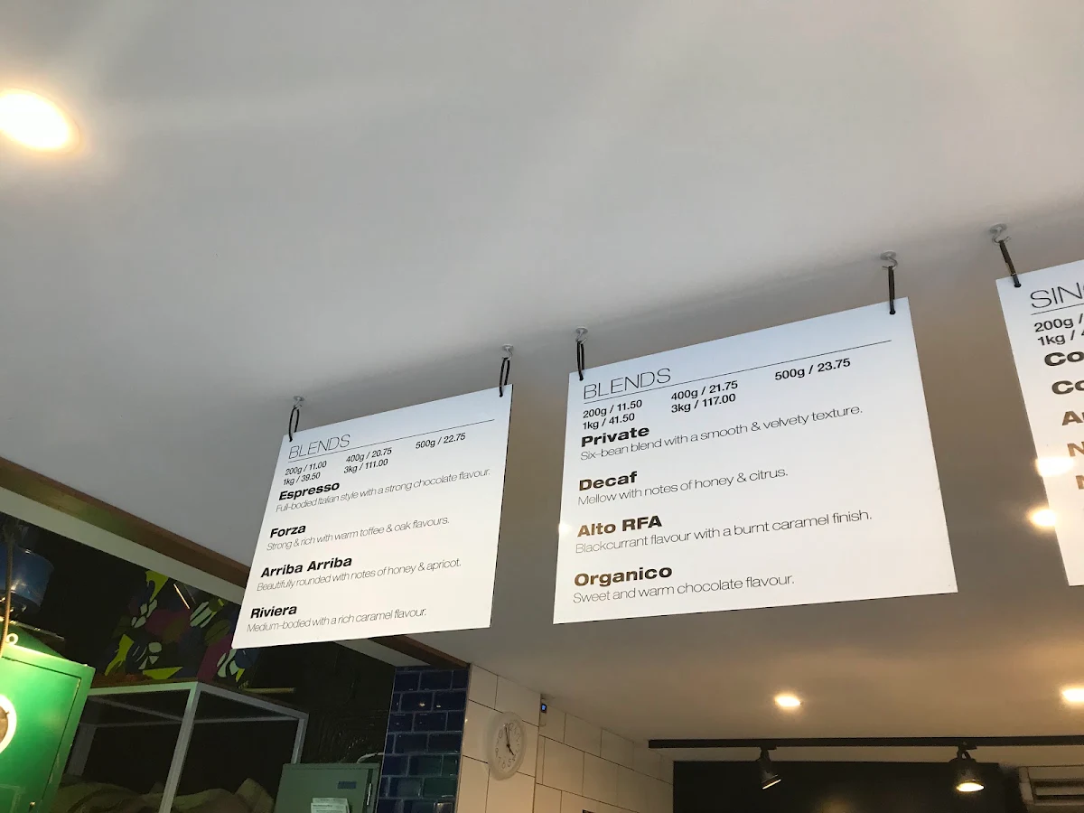 Menu, Merlo Coffee Cafe | Fortitude Valley, James St