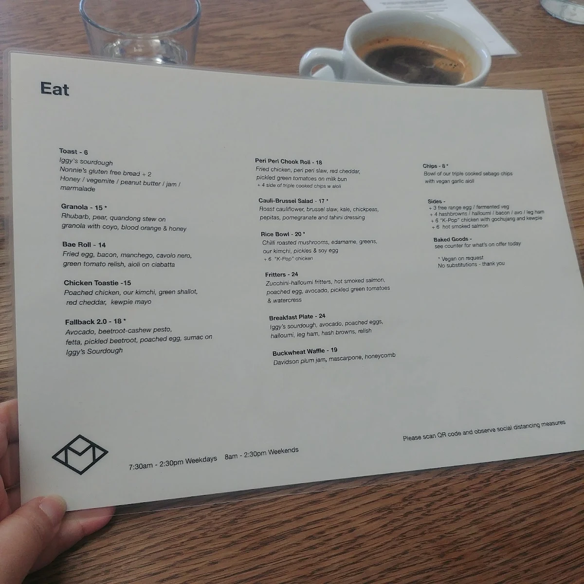 Menu, Mecca Coffee - Alexandria