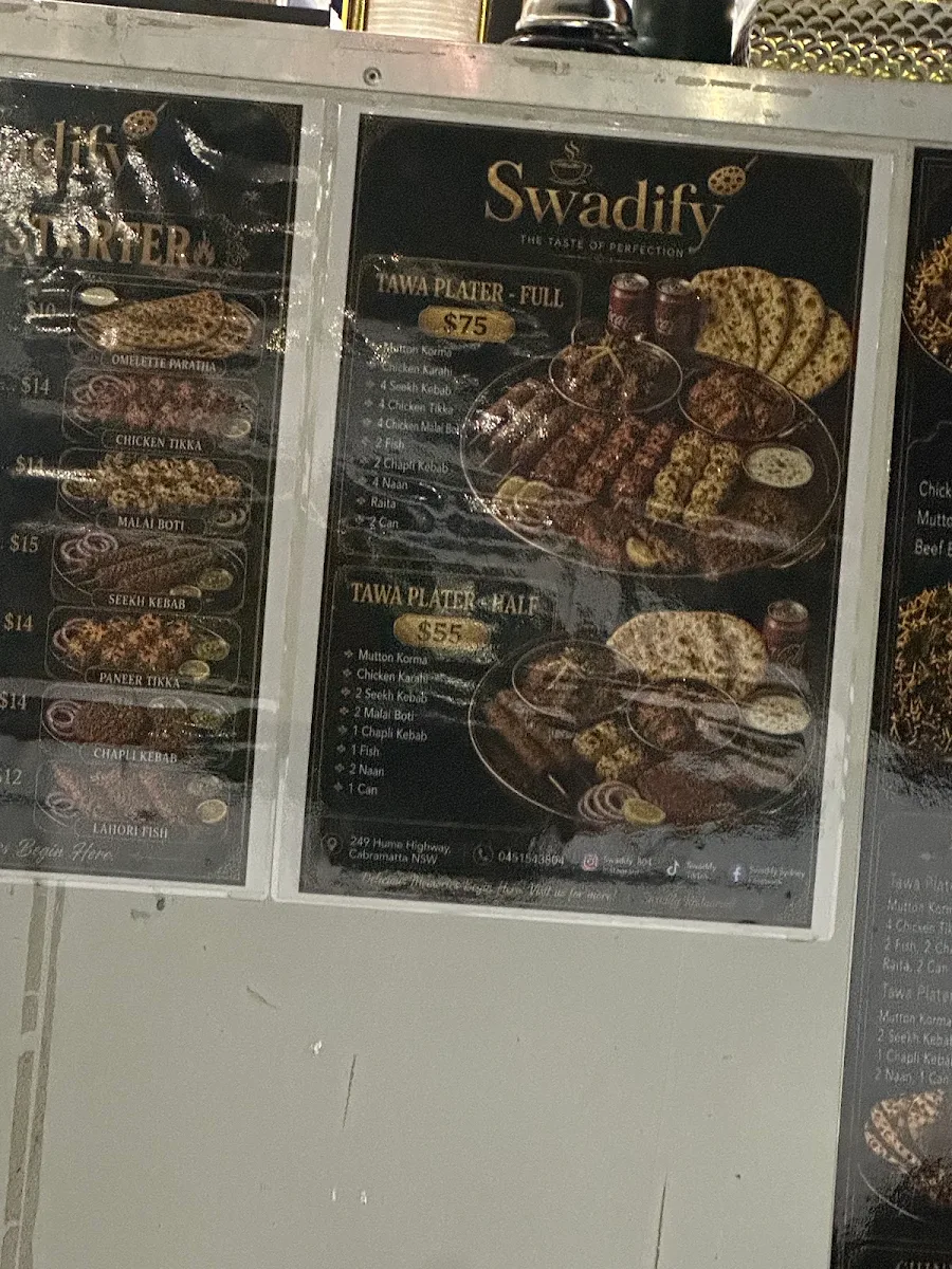 Menu, Swadify