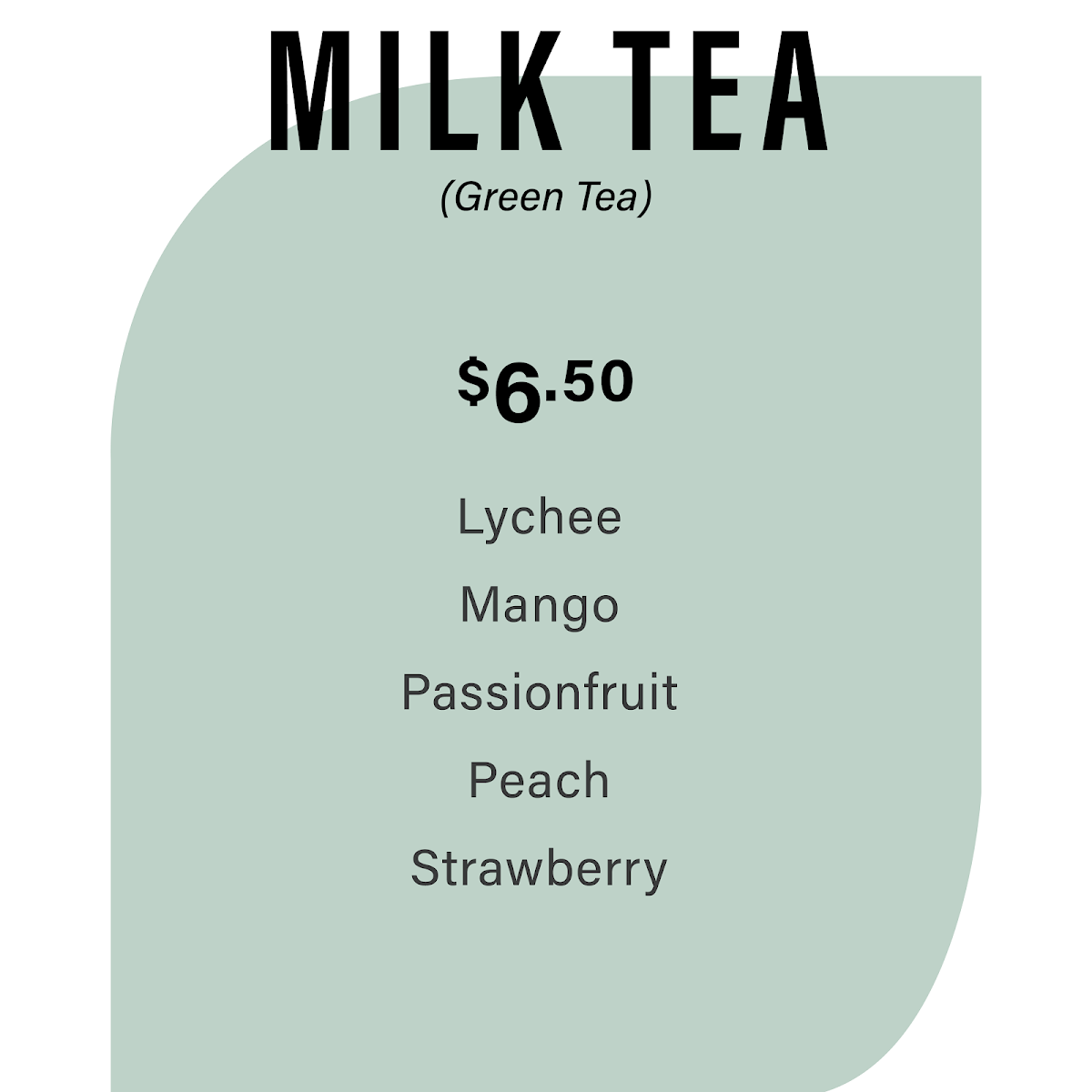 Menu, T Bar Fusion