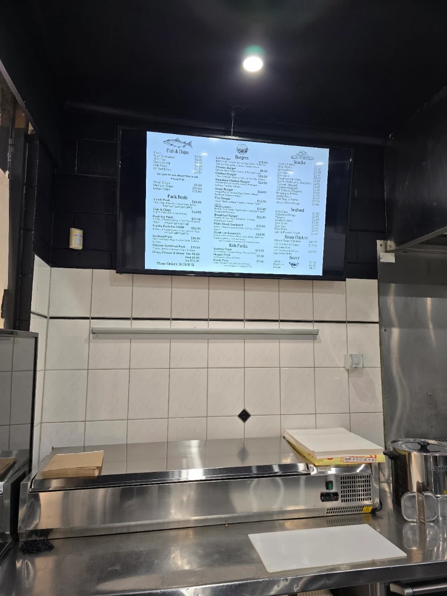 Menu, Seaside Fish & Chips Grantville