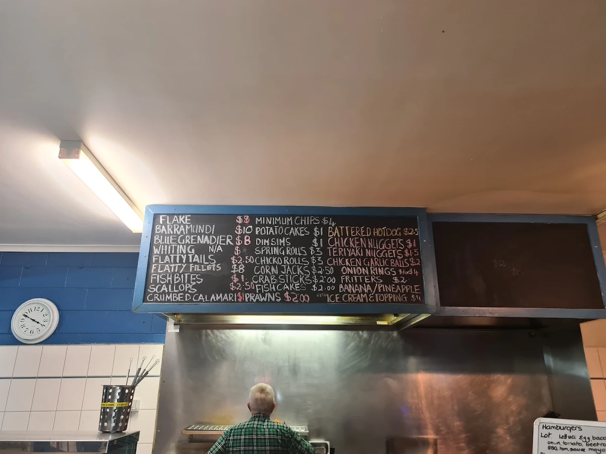Menu, Seaside Fish & Chips Grantville
