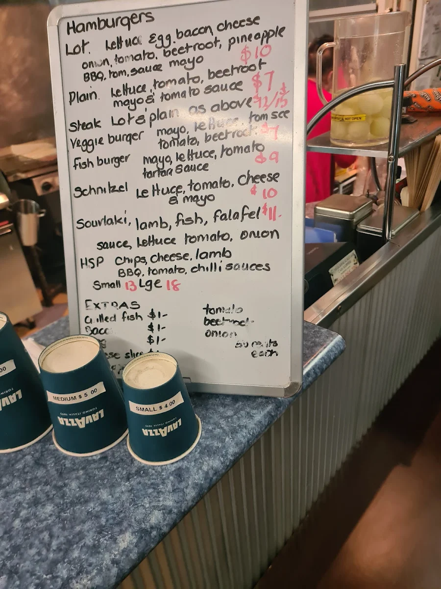 Menu, Seaside Fish & Chips Grantville