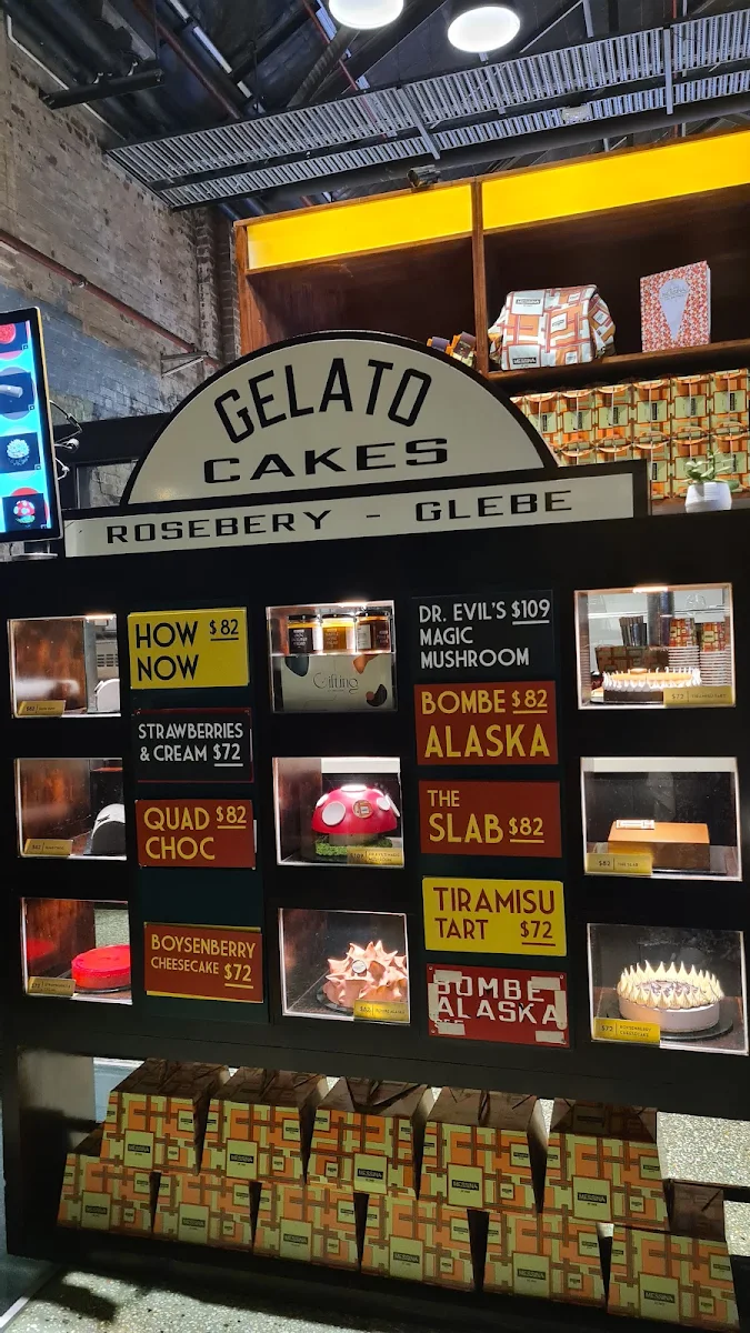 Menu, Gelato Messina Tramsheds