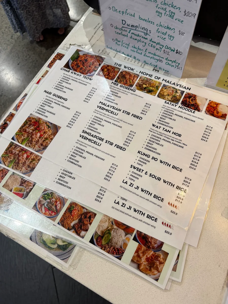 Menu, Dewok Noodle Bar