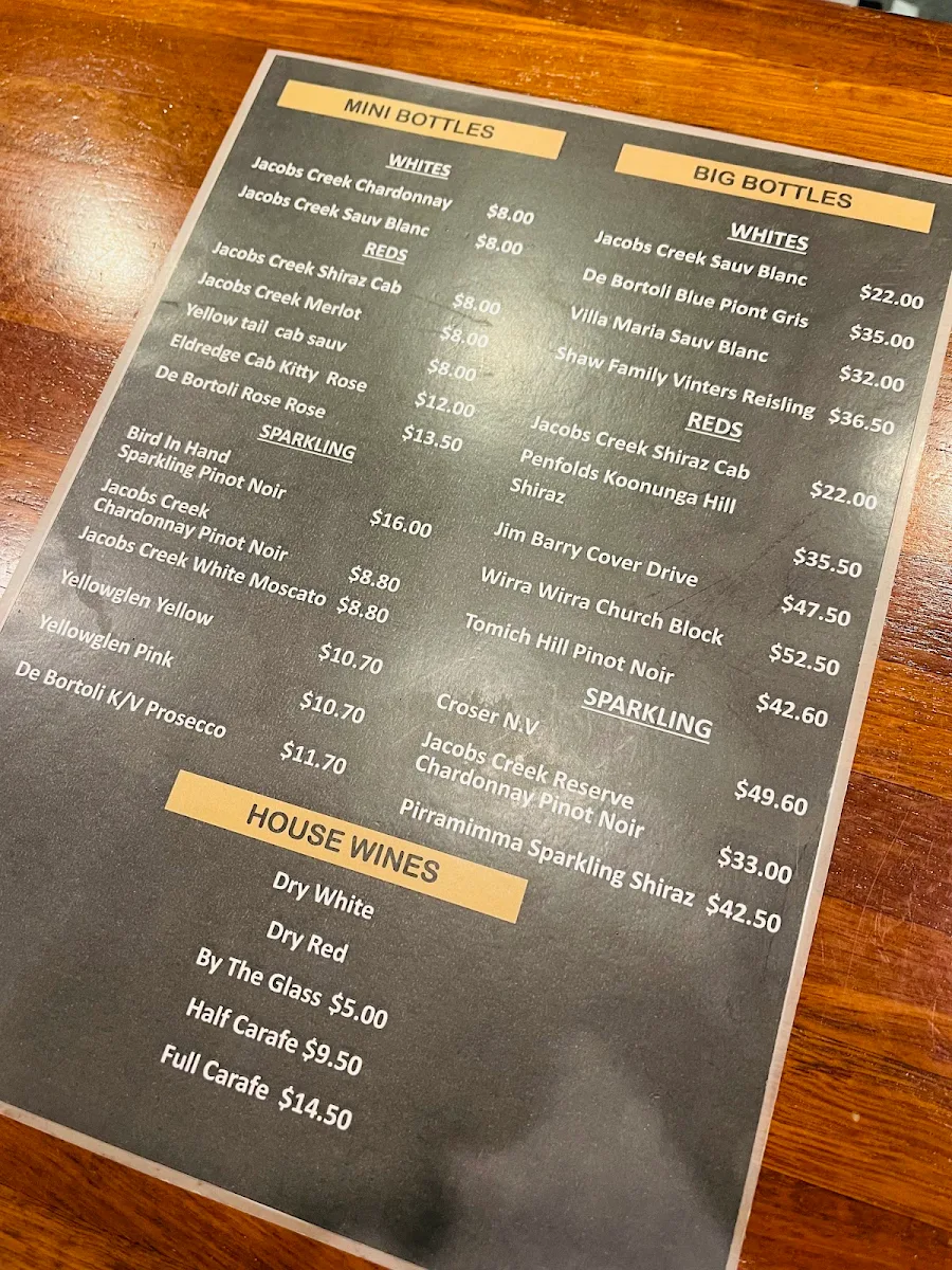 Menu, Reepham Hotel