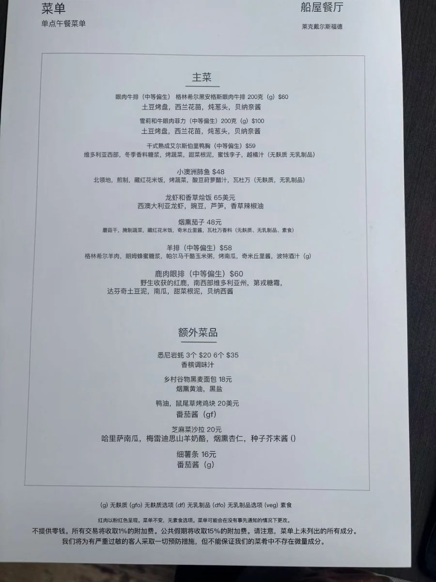 Menu, Beppe Wood-Fired Pizza @ Daylesford Hotel