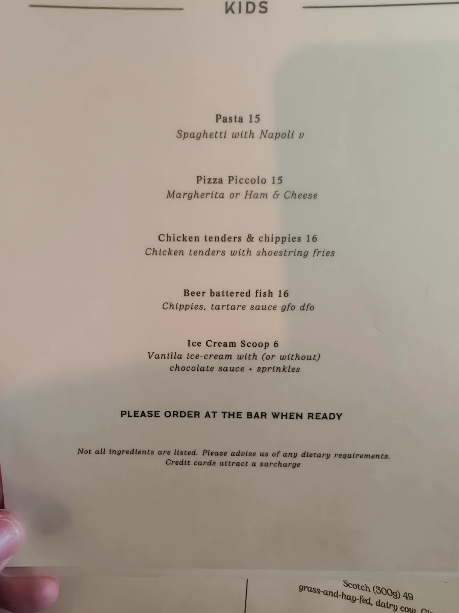 Menu, Beppe Wood-Fired Pizza @ Daylesford Hotel