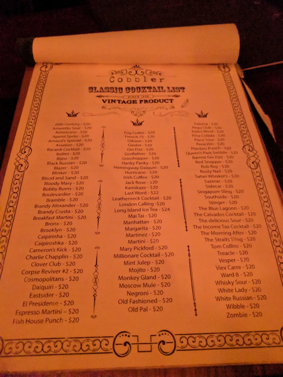 Menu, Cobbler