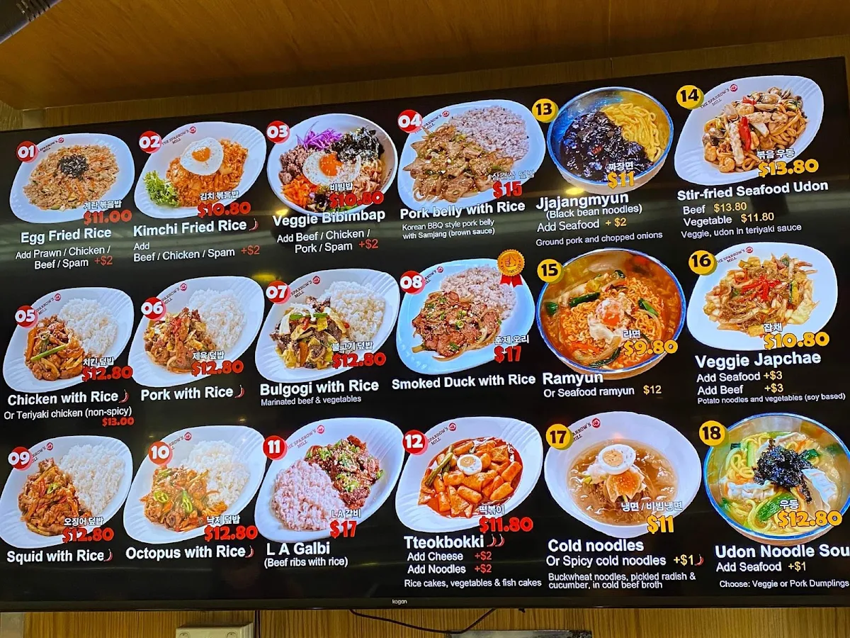 Menu, Sparrow's Mill Express (Sussex St.)
