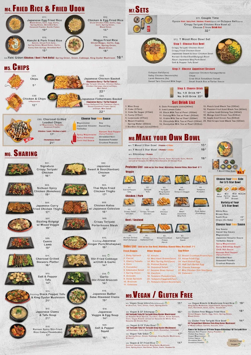 Menu, T Mood Dernancourt