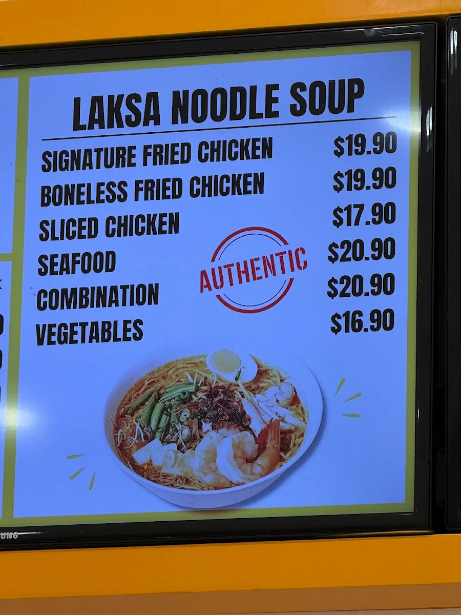 Menu, Lemak Queens Plaza