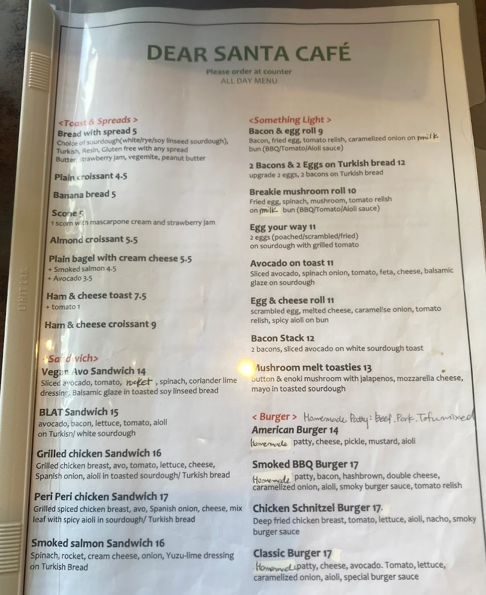 Menu, Yoonin Table
