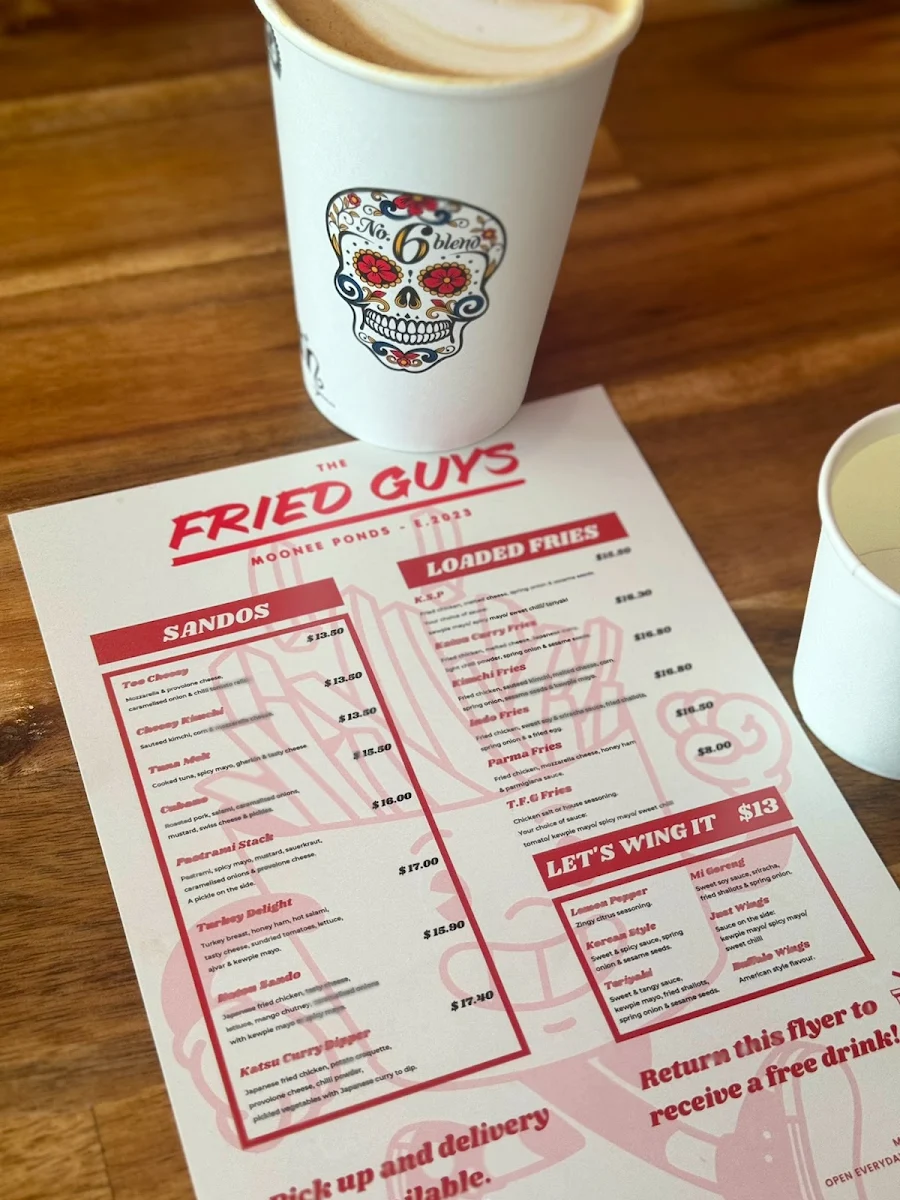 Menu, The Fried Guys