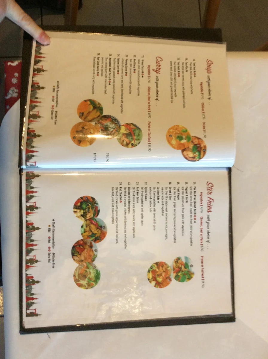 Menu, Knoxfield Thai Restaurant