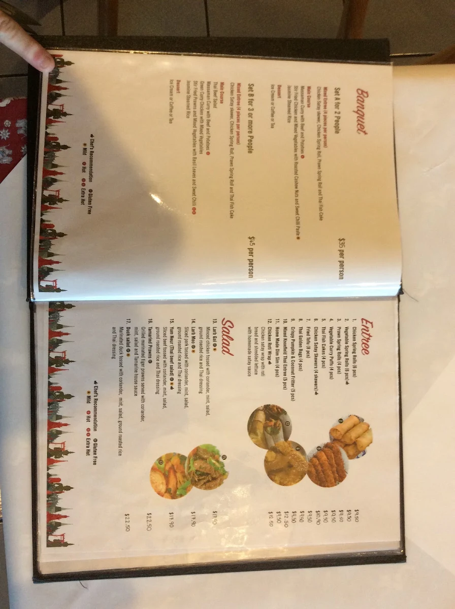 Menu, Knoxfield Thai Restaurant