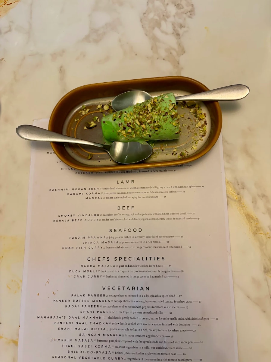 Menu, Maharaja's | Castle Hill