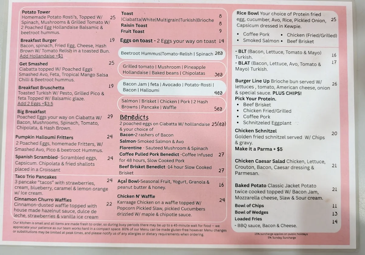 Menu, Lilin & co