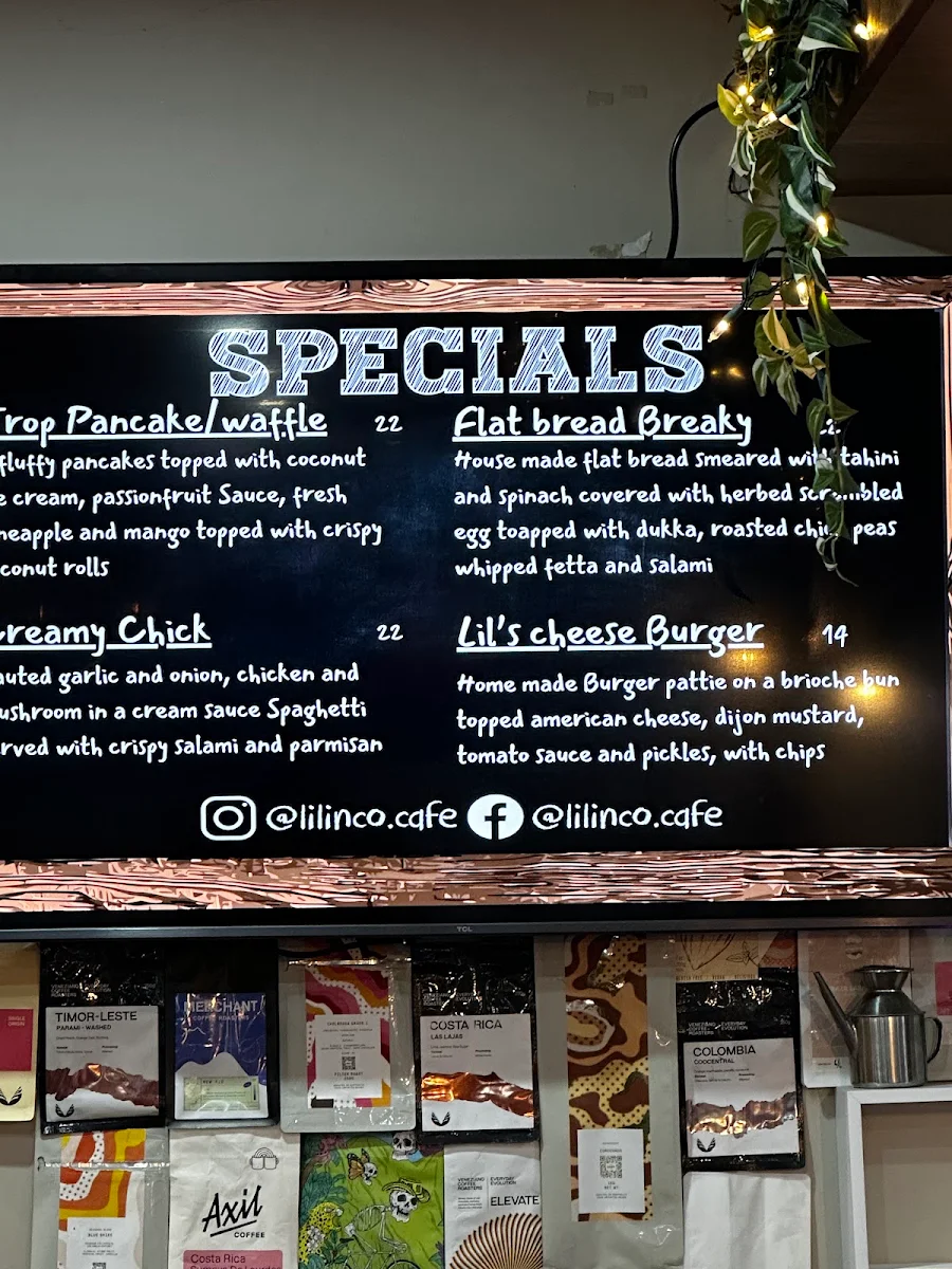 Menu, Lilin & co