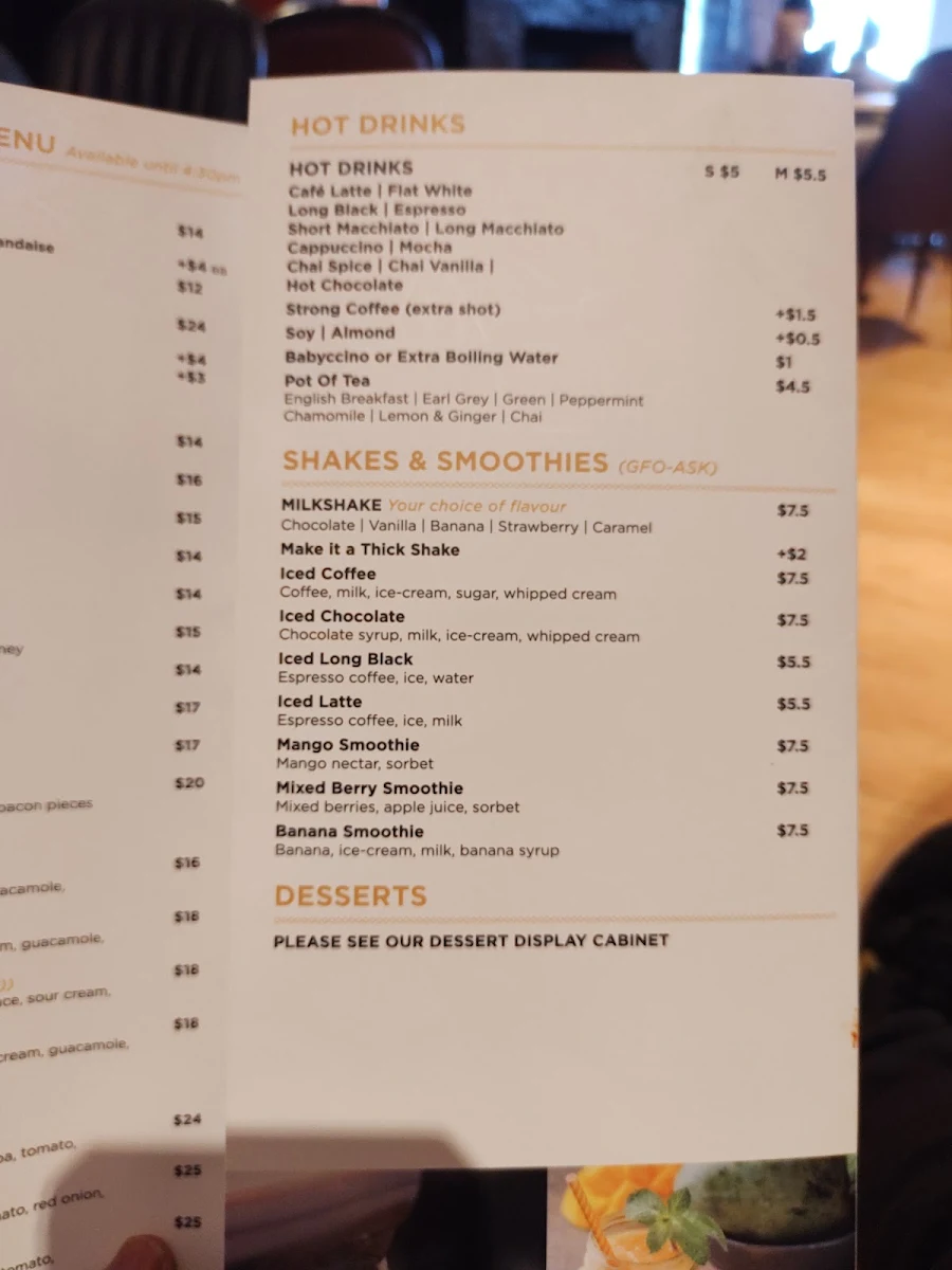 Menu, Mt Dandenong
