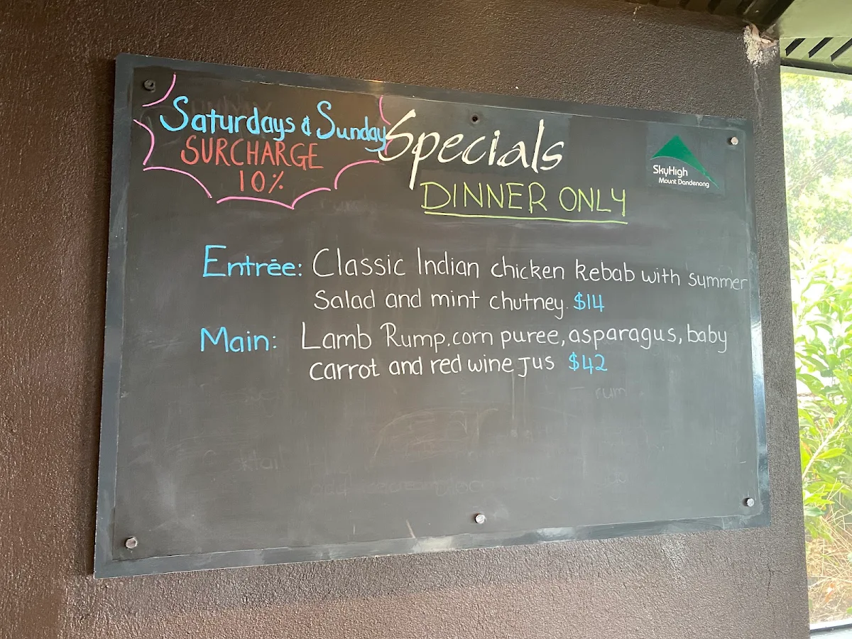 Menu, Mt Dandenong
