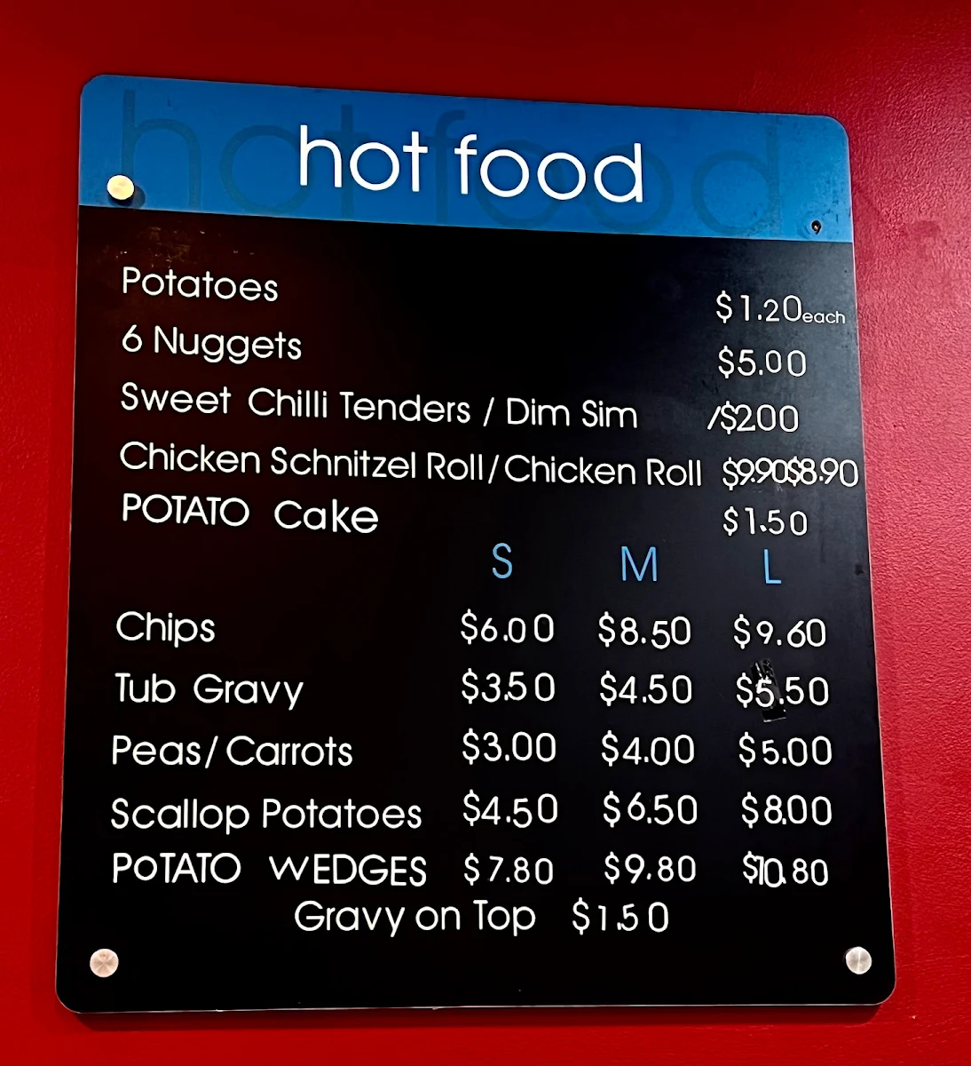 Menu, WATSONIA CHARCOAL CHICKEN