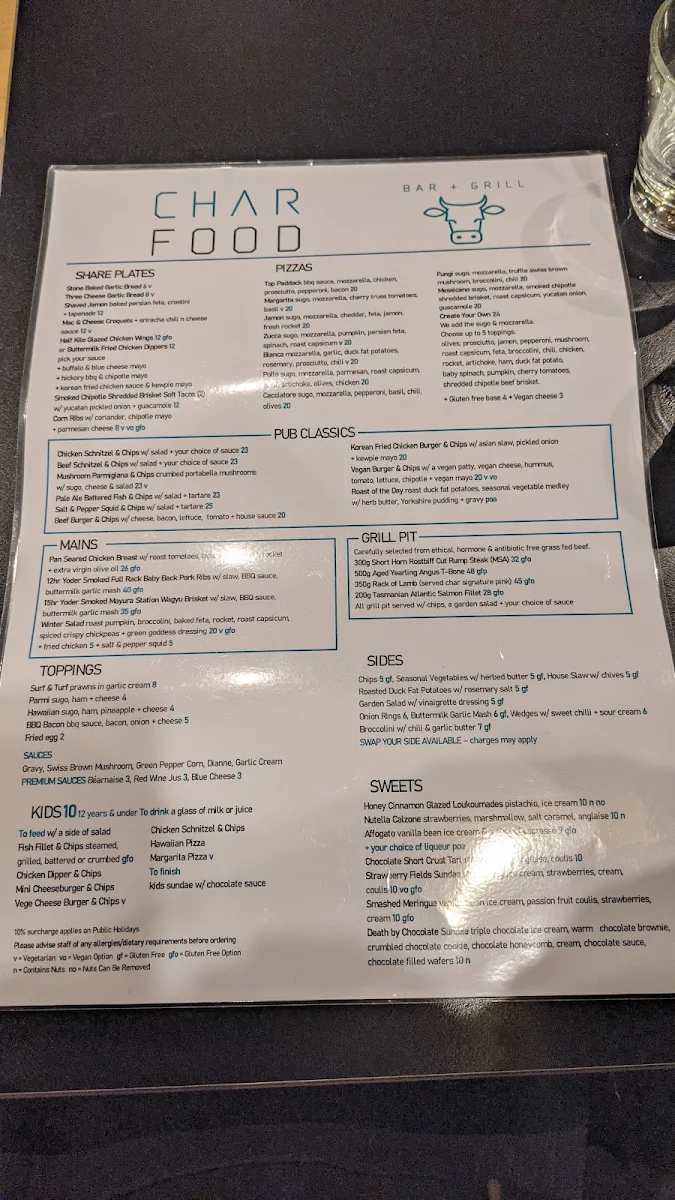 Menu, The Highlander