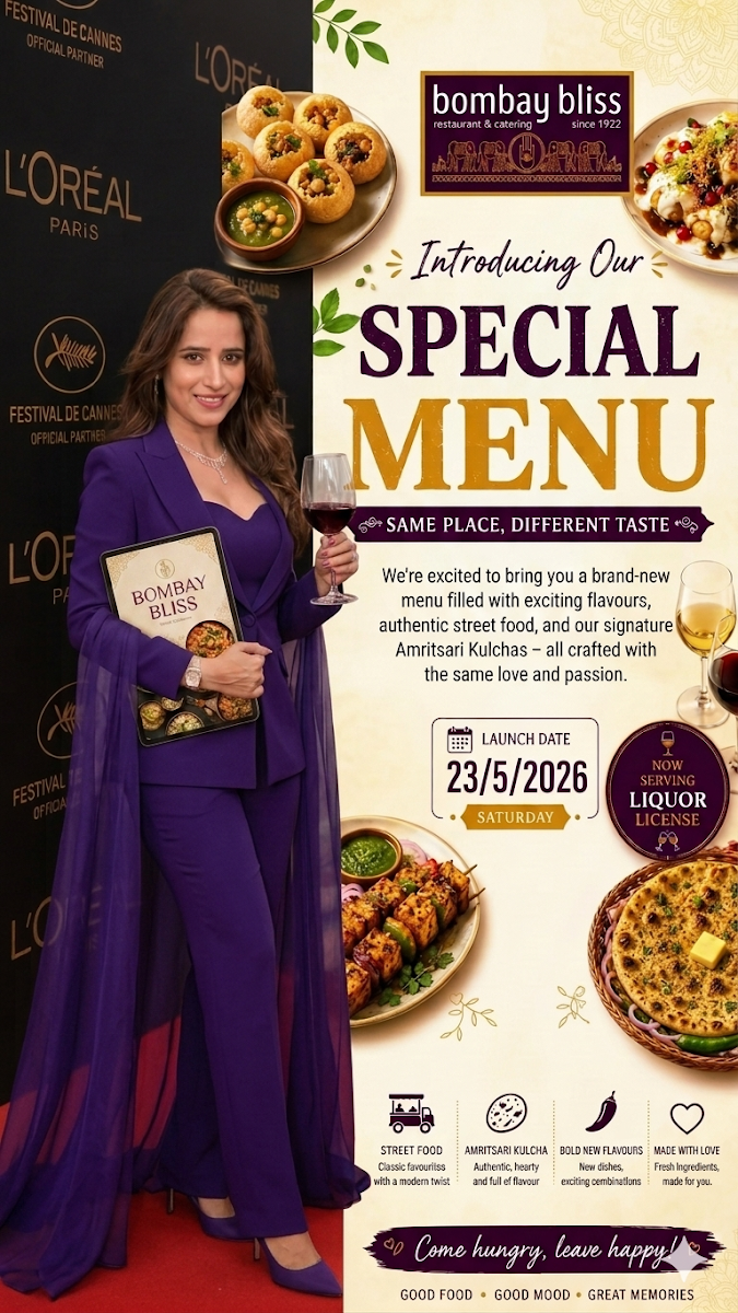 Menu, Bombay Bliss Pimpama (Under New Management)