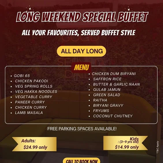 Menu, Dosa Hut Indian Restaurant Adelaide CBD