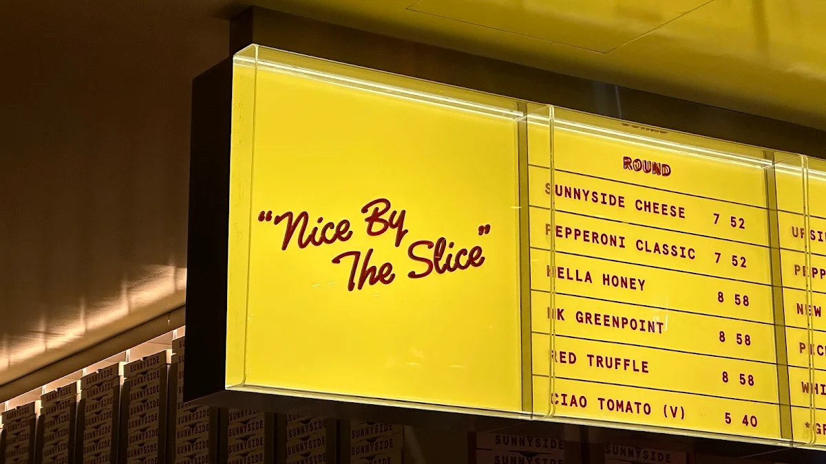 Menu, Sunnyside Sliced - Docklands