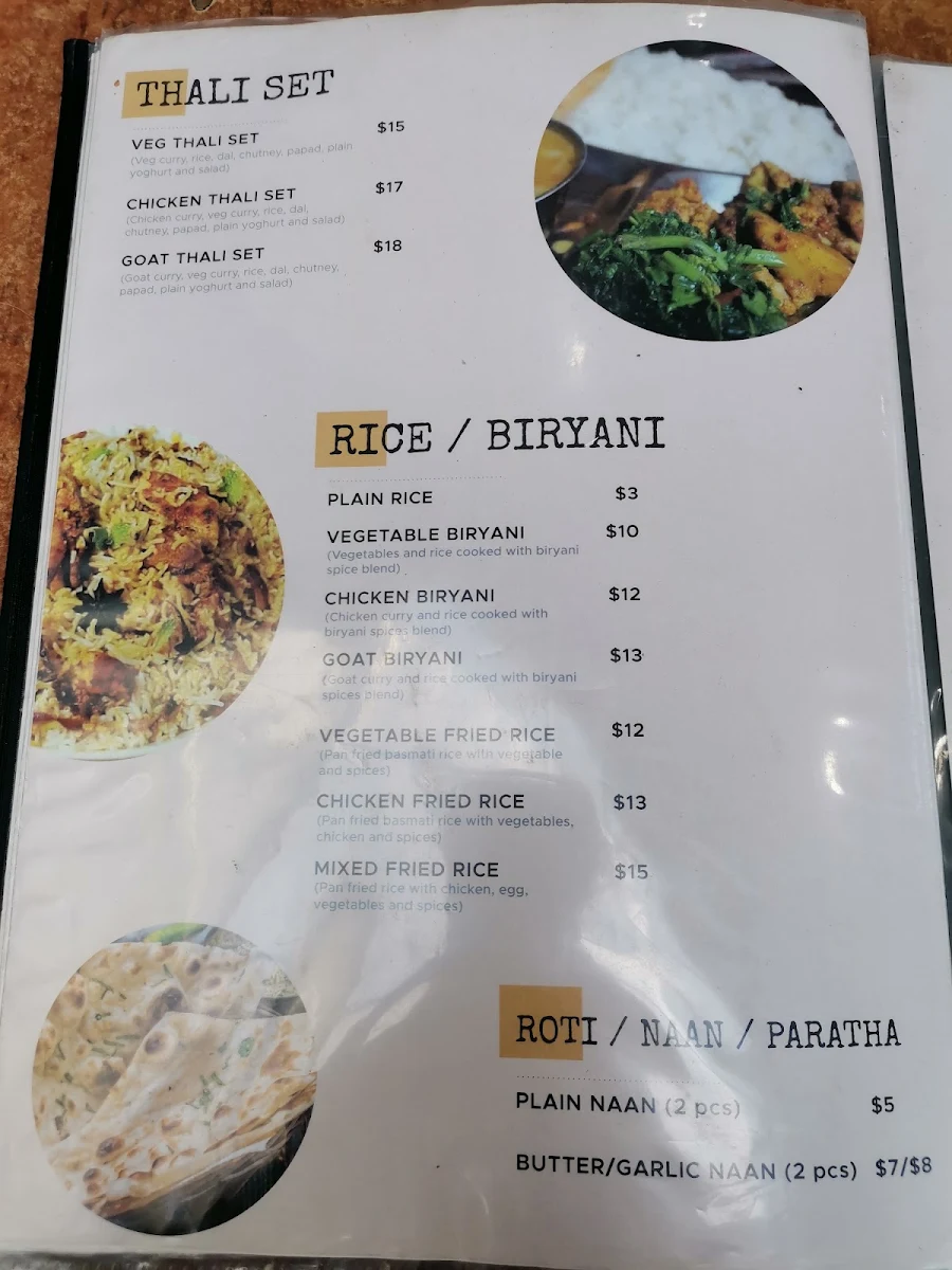 Menu, Chitwan Taas and Momo House