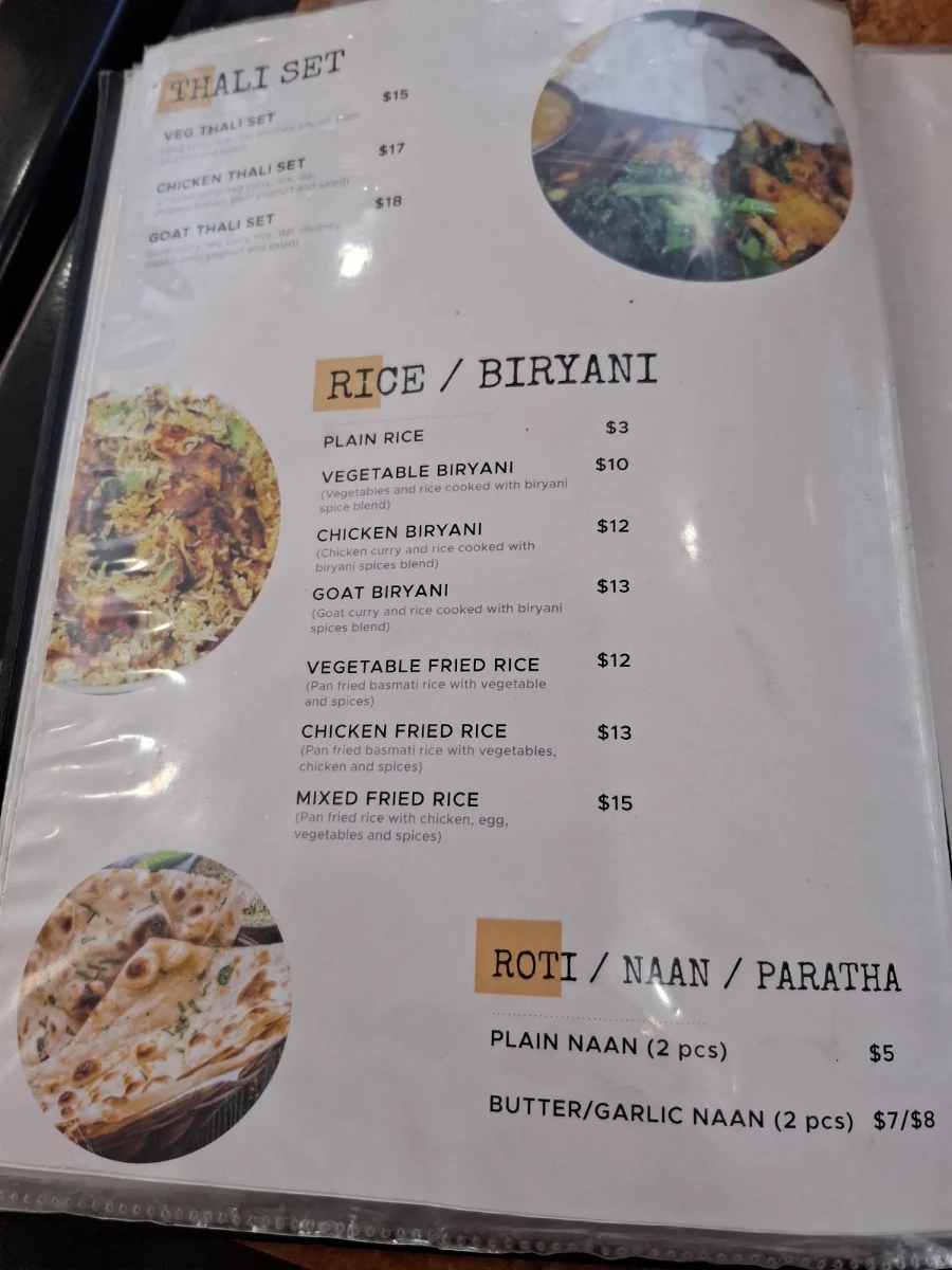 Menu, Chitwan Taas and Momo House