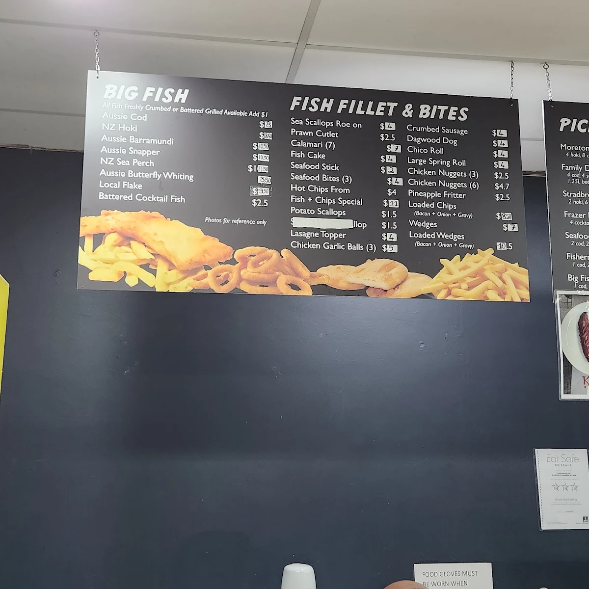 Menu, Corrie St Big Fish Cafe