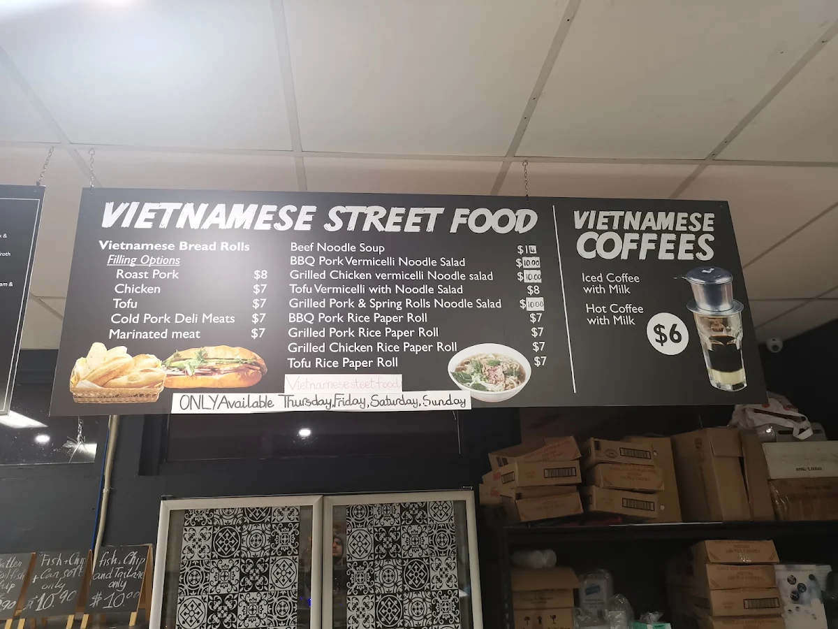 Menu, Corrie St Big Fish Cafe