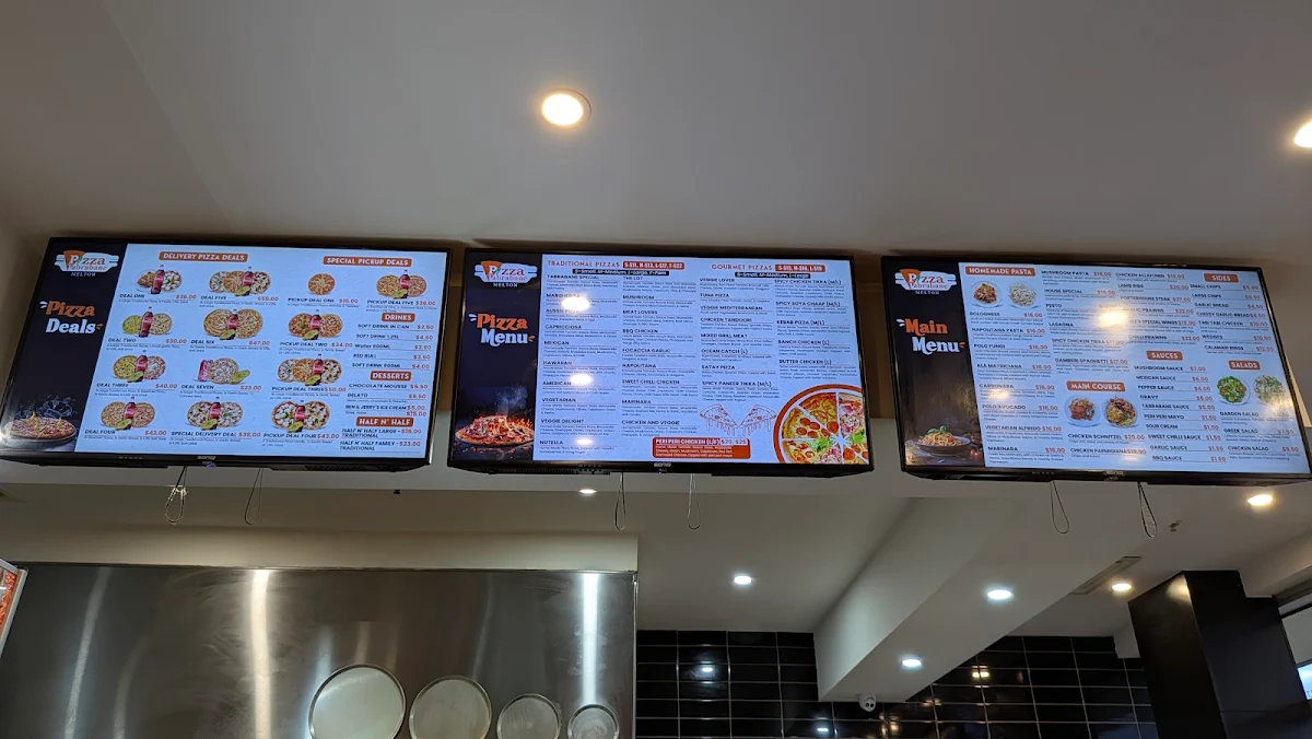 Menu, Pizza Tabrabane - Melton South
