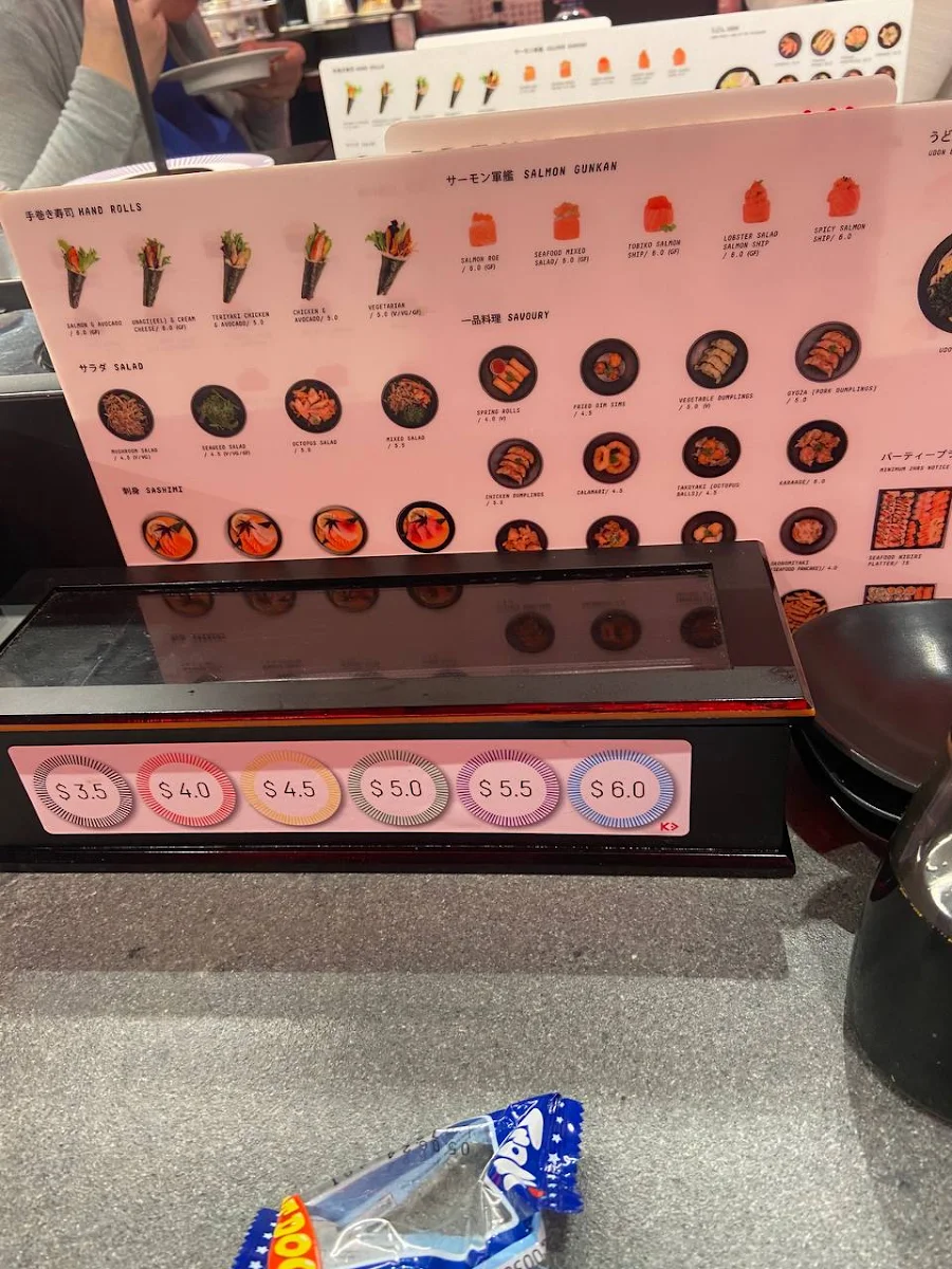 Menu, Kintaro Sushi